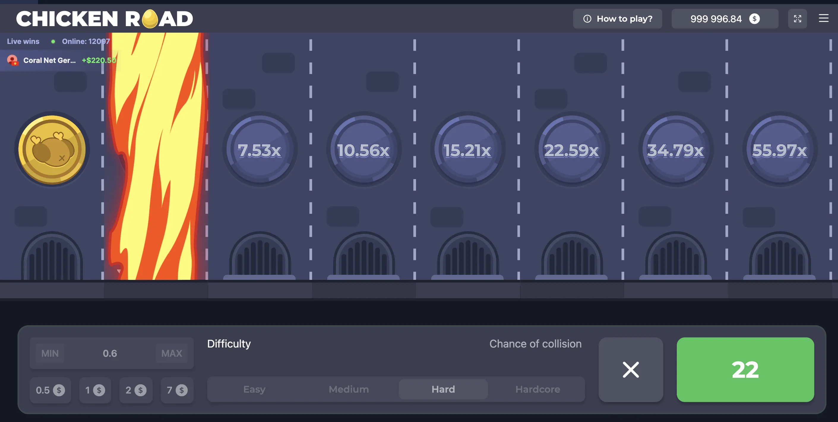 Mobile version of Chicken Road game - play on the go